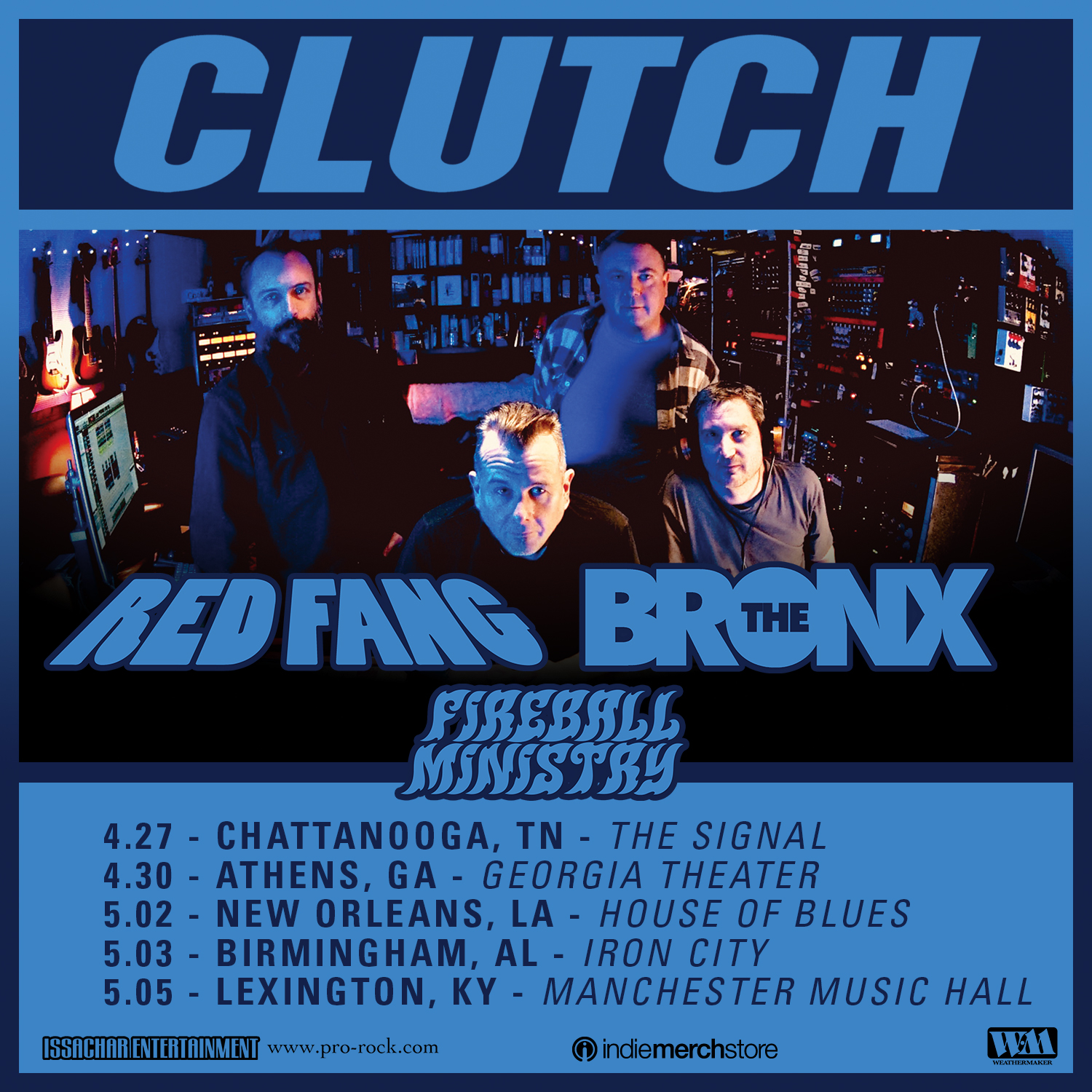 Fireball Ministry tour with Clutch, Red Fang , The Bronx